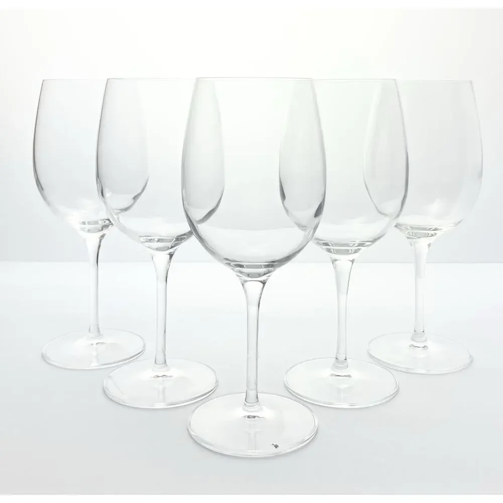 Luigi Bormioli Set of 5 Wine Glasses 8 3/8” 17oz Signed